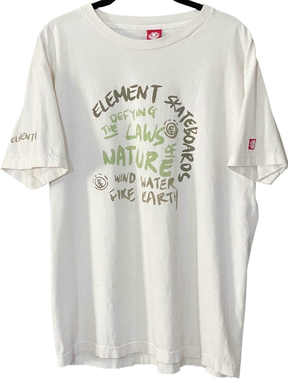 Vintage Element Skateboards T Shirt L 90s Y2K USA Made Skate Grunge Streetwear - Picture 2 of 8